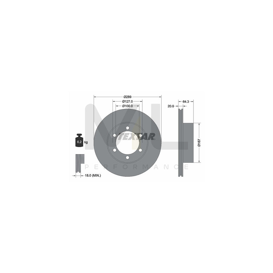 TEXTAR 92076300 Brake Disc Internally Vented, without wheel hub, without wheel studs | ML Performance Car Parts