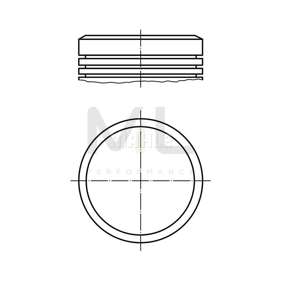 MAHLE ORIGINAL 007 30 00 Piston for FIAT 500 67,4 mm, without cooling duct | ML Performance Car Parts