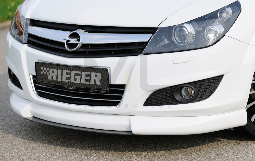 Rieger 00051277 Opel Astra H Front Splitter 1 | ML Performance EU Car Parts