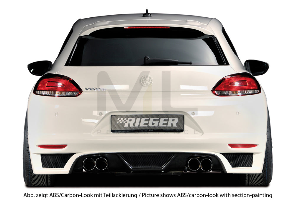 Rieger 00099771 VW 13 Mk3 Scirocco Rear Diffuser 4 | ML Performance EU Car Parts