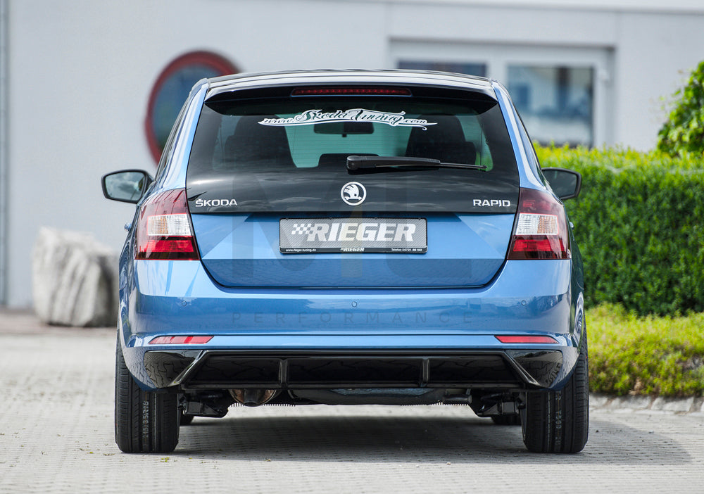 Rieger 00088094 Skoda NH Rapid Rear Diffuser 4 | ML Performance EU Car Parts