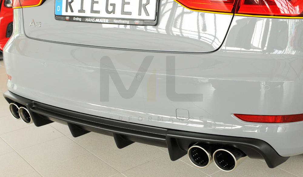 Rieger 00056808 Audi 8V A3 Rear Diffuser 6 | ML Performance EU Car Parts