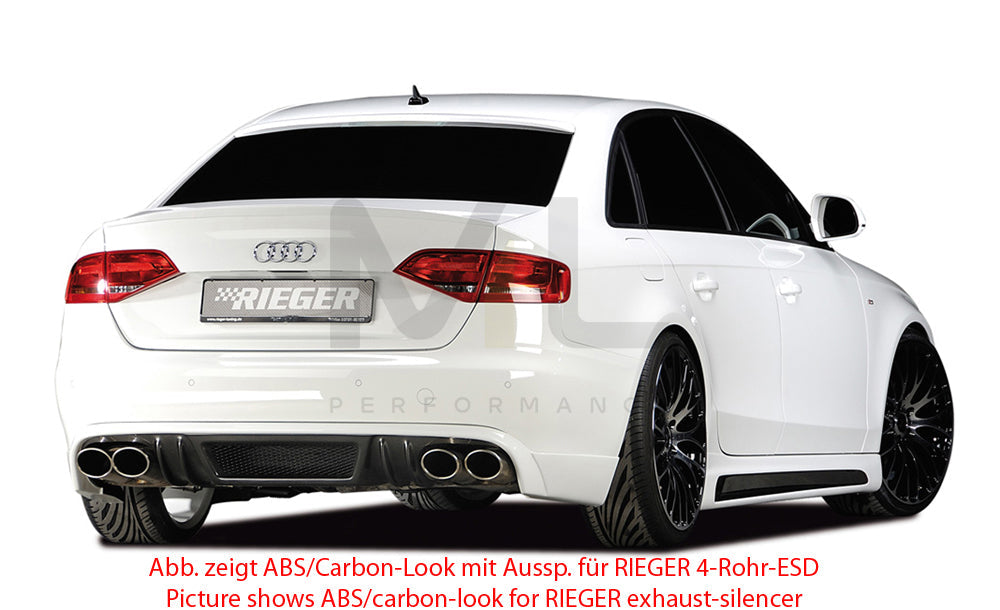 Rieger 00055507 Audi B8 B81 A4 Rear Diffuser 6 | ML Performance EU Car Parts