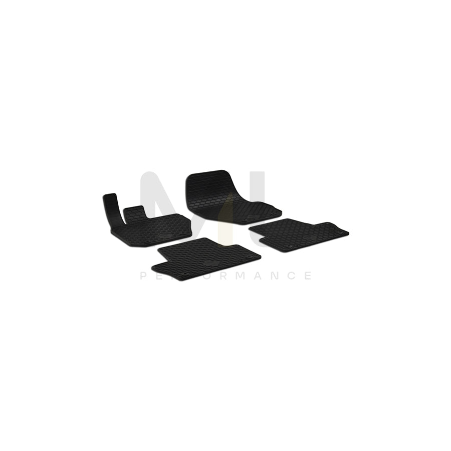 WALSER Tailored 50805 Floor mat set for VOLVO XC60 Elastomer, Front and Rear, Quantity: 4, Black | ML Performance Car Parts