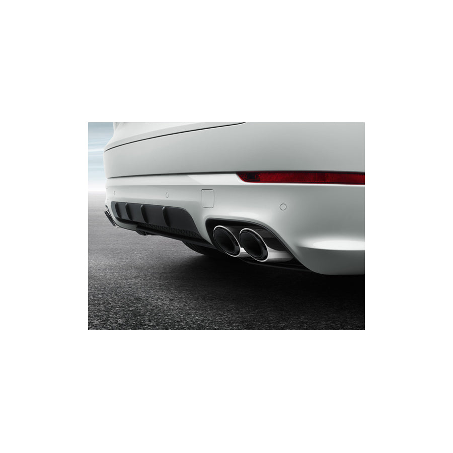 Genuine Porsche Sports Exhaust Tail Pipes, In Silver Porsche 9Ya Cayenne S | ML Performance EU Car Parts