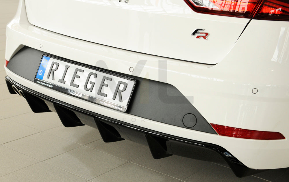 Rieger 00088134 SEAT 5F Leon FR Rear Diffuser 7 | ML Performance EU Car Parts