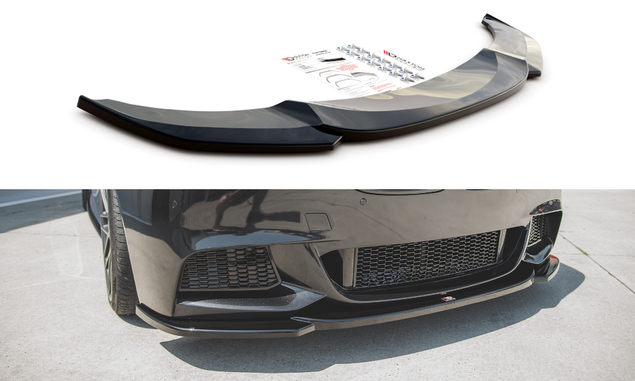 Maxton Design BM-5-10-MPACK-FD4T Front Splitter V.4 BMW Series 5 F10/F11 M-Pack | ML Performance UK Car Parts