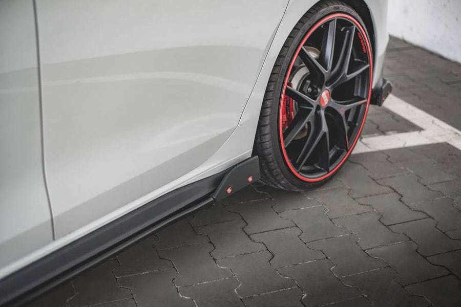 Maxton Design Volkswagen Golf GTI / Clubsport / R-Line MK8 Side Skirts Diffusers + Flaps V.2