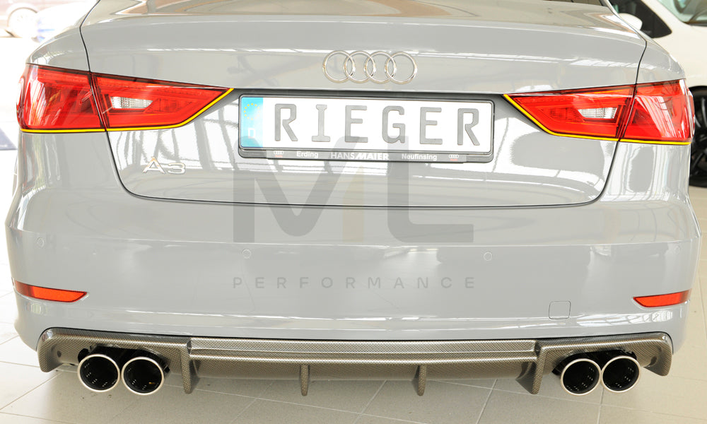 Rieger 00099368 Audi 8V A3 Rear Diffuser 4 | ML Performance EU Car Parts