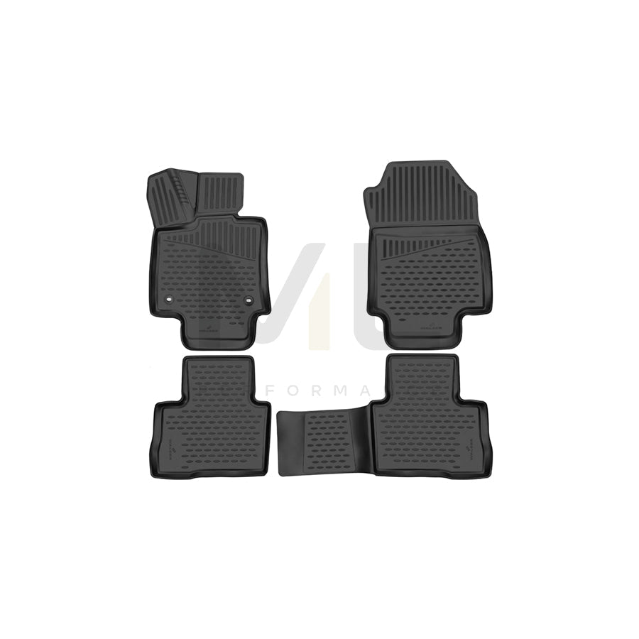 WALSER Tailored, XTR 75238 Floor mat set Elastomer, Front and Rear, Black | ML Performance Car Parts