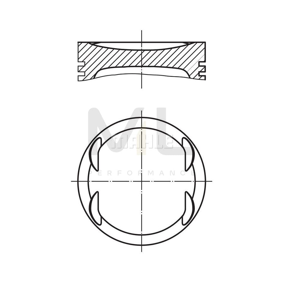 MAHLE ORIGINAL 007 PI 00153 000 Piston 72,0 mm, without cooling duct | ML Performance Car Parts