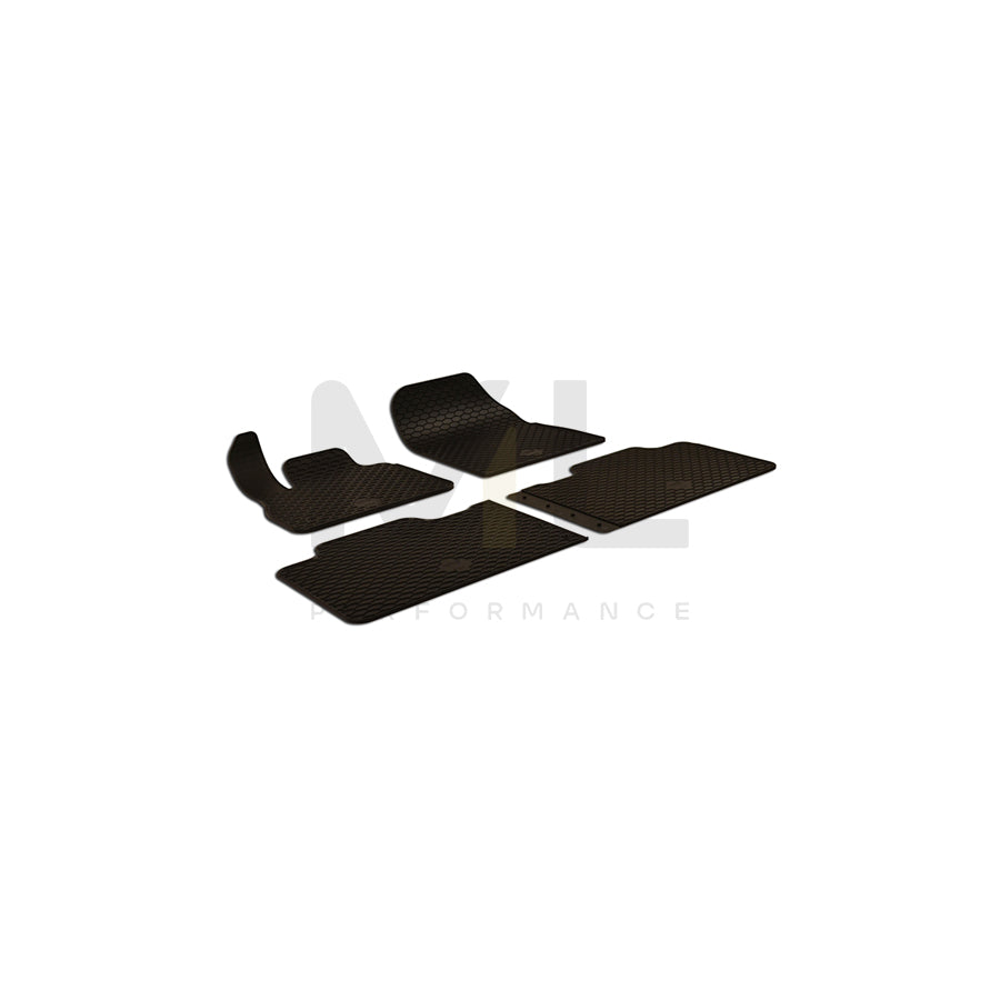 WALSER 50791 Floor mat set for RENAULT Espace V (JR) Elastomer, Front and Rear, Quantity: 4, Black | ML Performance Car Parts