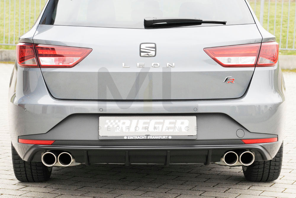 Rieger 00088139 SEAT 5F Leon FR Rear Diffuser 2 | ML Performance EU Car Parts