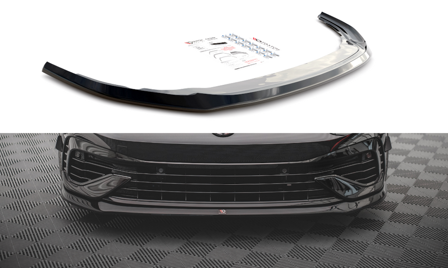 Maxton Design VW-GO-8-R-FD5T Front Splitter V.5 Volkswagen Golf R MK8 | ML Performance UK Car Parts