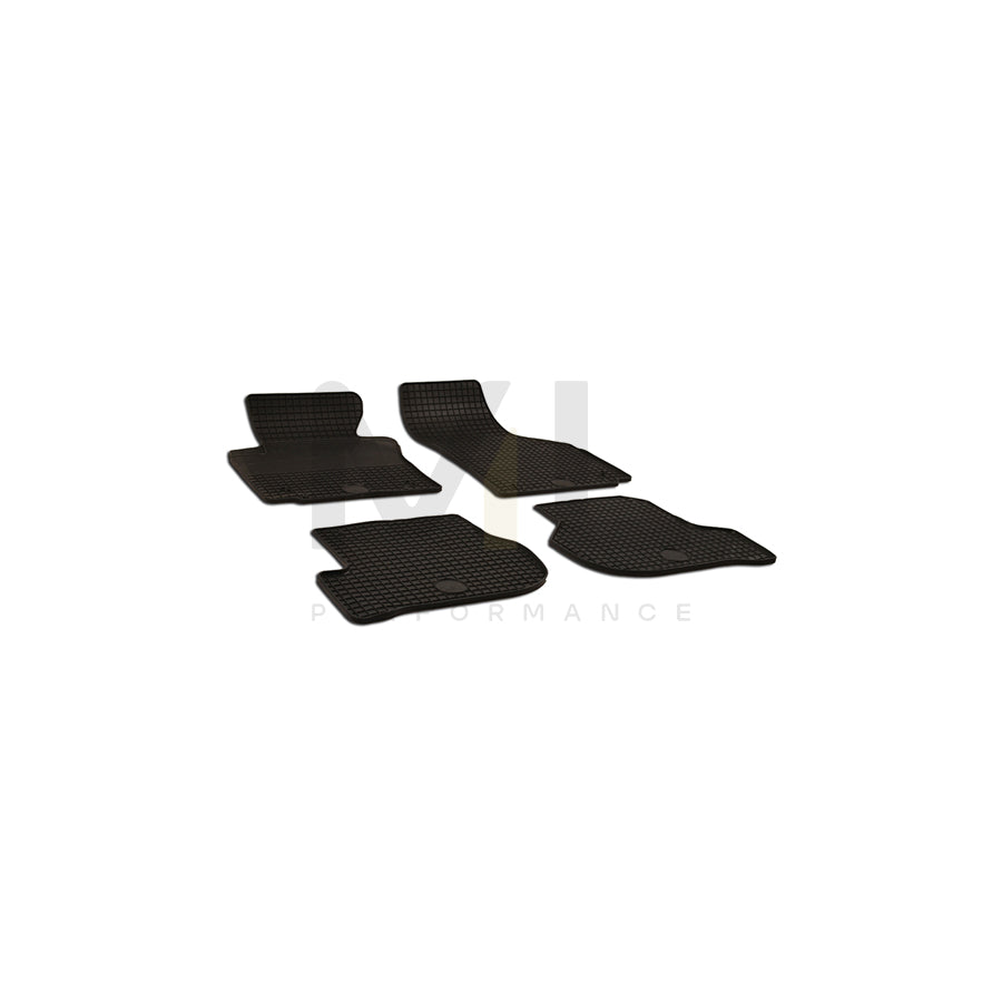 WALSER 50417 Floor mat set Elastomer, Front and Rear, Quantity: 4, Black | ML Performance Car Parts