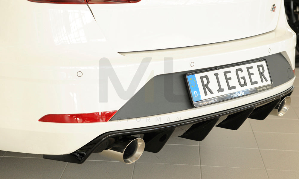 Rieger 00088135 SEAT 5F Leon FR Rear Diffuser 3 | ML Performance EU Car Parts