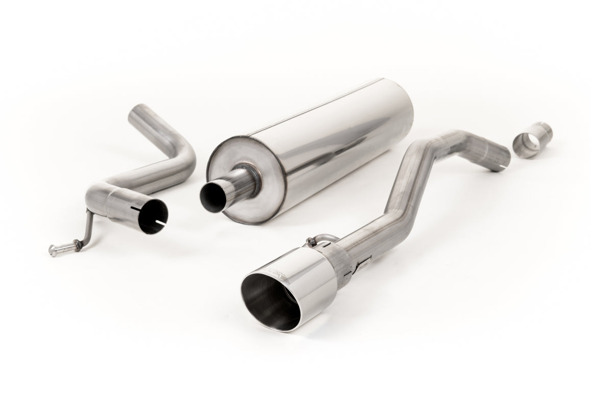 MillTek SSXVW427 Volkswagen Up! Road+ Resonated Cat-Back Exhaust with GT-90 Polished Trim