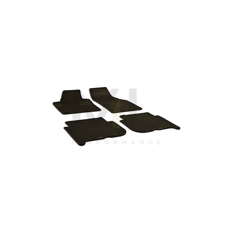 WALSER Tailored 50554 Floor mat set for VW TOURAN Elastomer, Front and Rear, Quantity: 4, Black | ML Performance Car Parts