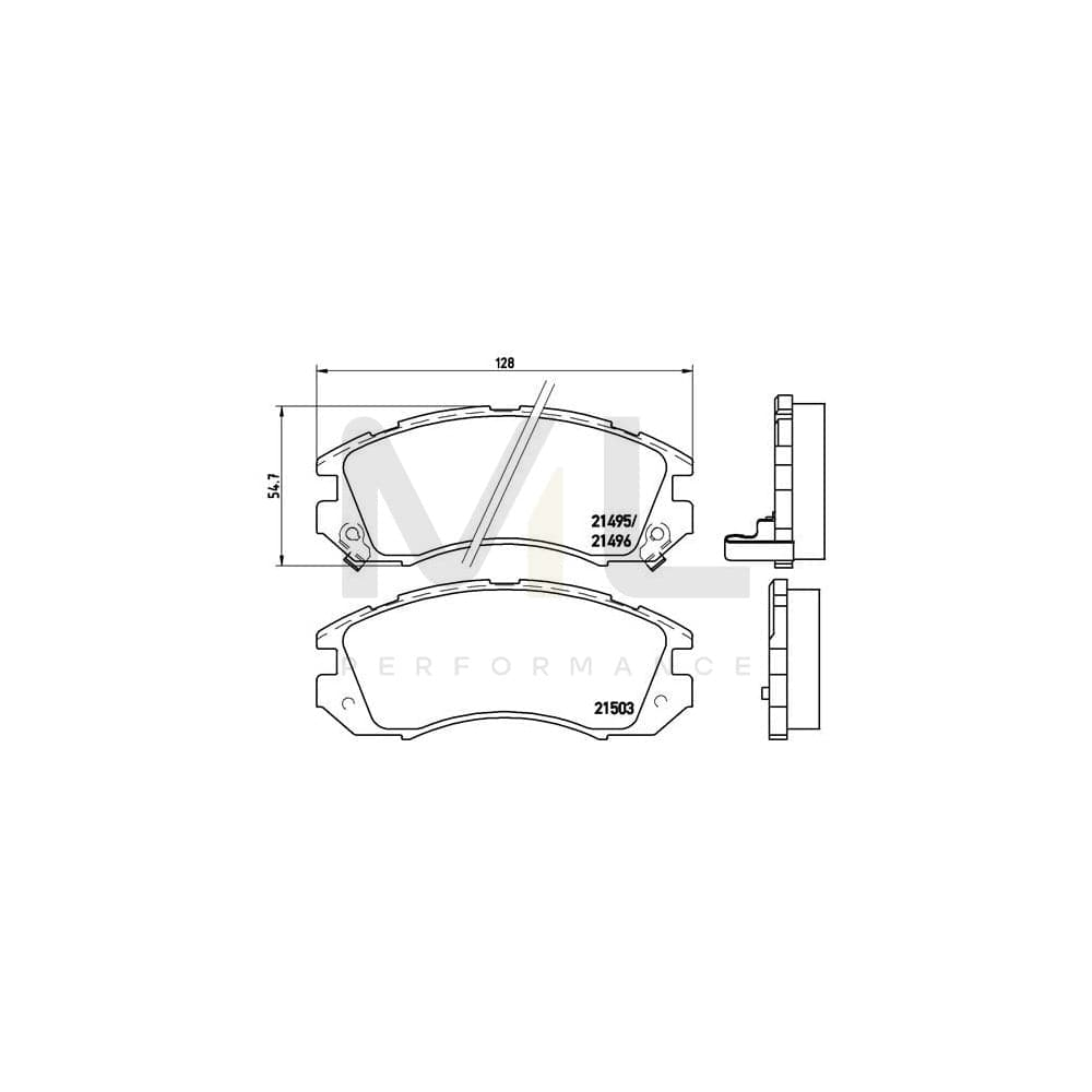 Brembo P 78 004 Brake Pad Set With Acoustic Wear Warning | ML Performance Car Parts