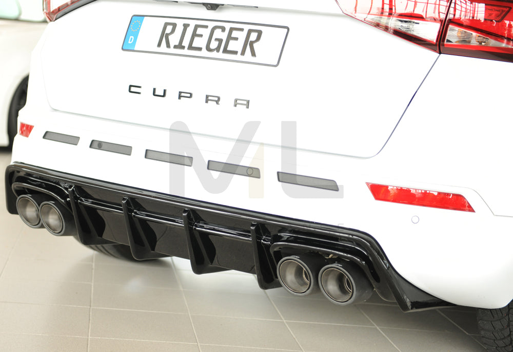 Rieger 00088228 SEAT 5FP Ateca Cupra Rear Diffuser 10 | ML Performance EU Car Parts