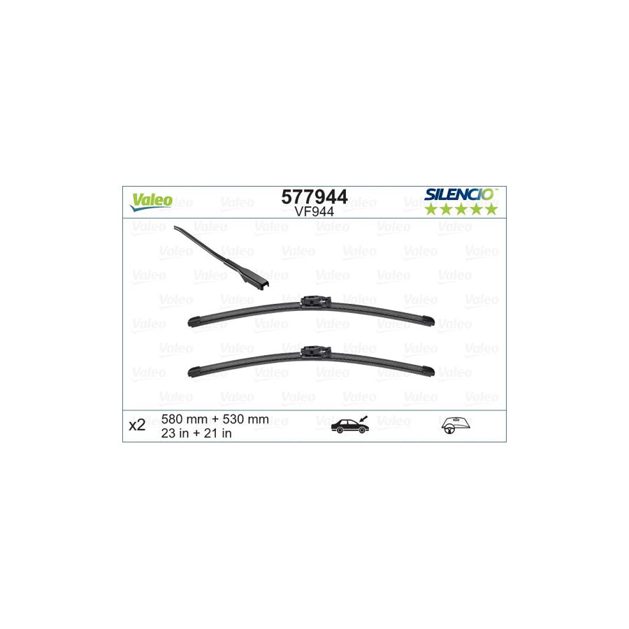 Valeo Silencio Flat Blade Set 577944 Wiper Blade For Mini Countryman (F60) | ML Performance EU Car Parts