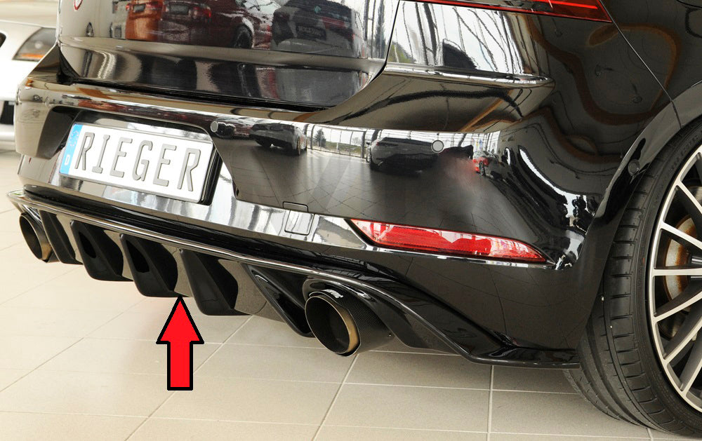 Rieger 00088160 VW Mk7 Golf GTI Rear Diffuser 4 | ML Performance EU Car Parts