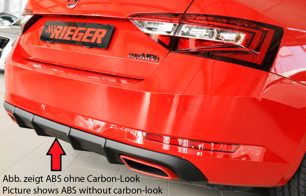 Rieger 00099362 Skoda 3T 3V Superb III Rear Diffuser - RS4-Look 1 | ML Performance EU Car Parts