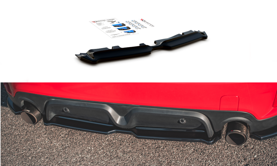 Maxton Design MC-CO-2-JCW-RD1T Central Rear Splitter Mini Countryman JCW F60 | ML Performance UK Car Parts