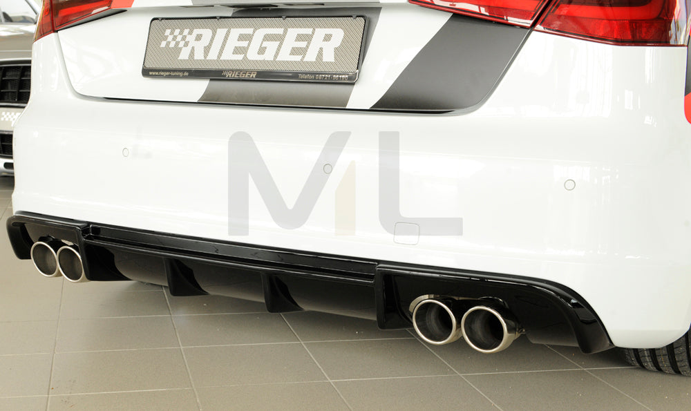 Rieger 00088142 Audi 8V A3 Rear Diffuser 2 | ML Performance EU Car Parts