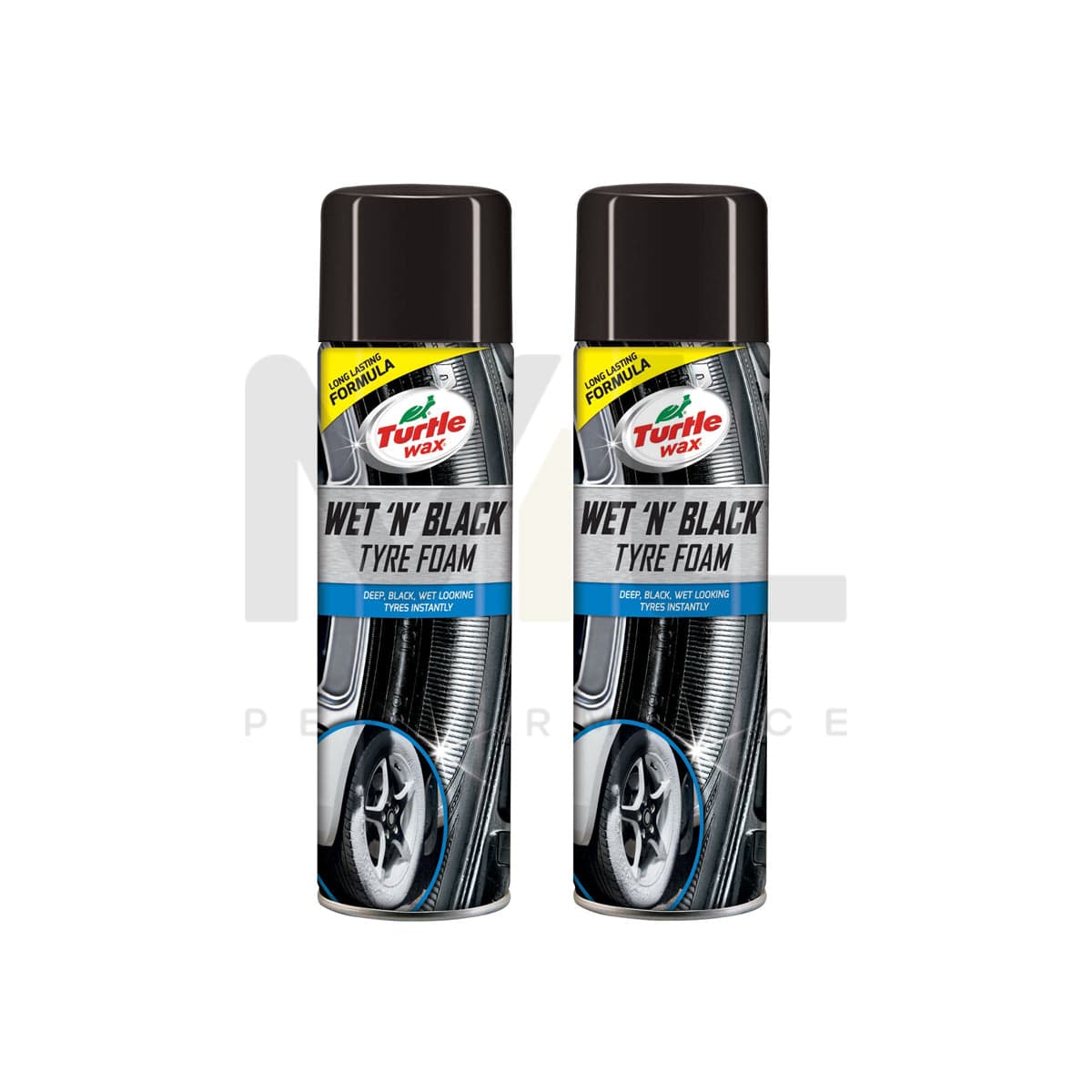 Turtle Wax Wet N Black Tyre Foam 2 X 500 Ml