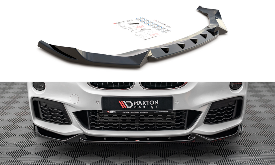 Maxton Design BM-X1-48-MPACK-FD2T Front Splitter V.2 BMW X1 M-Pack F48 | ML Performance UK Car Parts