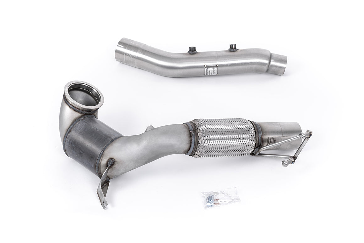 MillTek SSXVW686 Volkswagen Golf Large Bore Downpipe and Hi-Flow Sports Cat - Fits with OE CatBack System Only