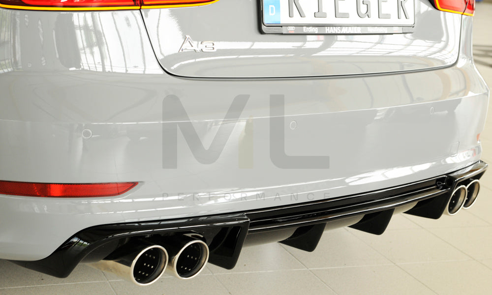 Rieger 00088158 Audi 8V A3 Rear Diffuser 2 | ML Performance EU Car Parts