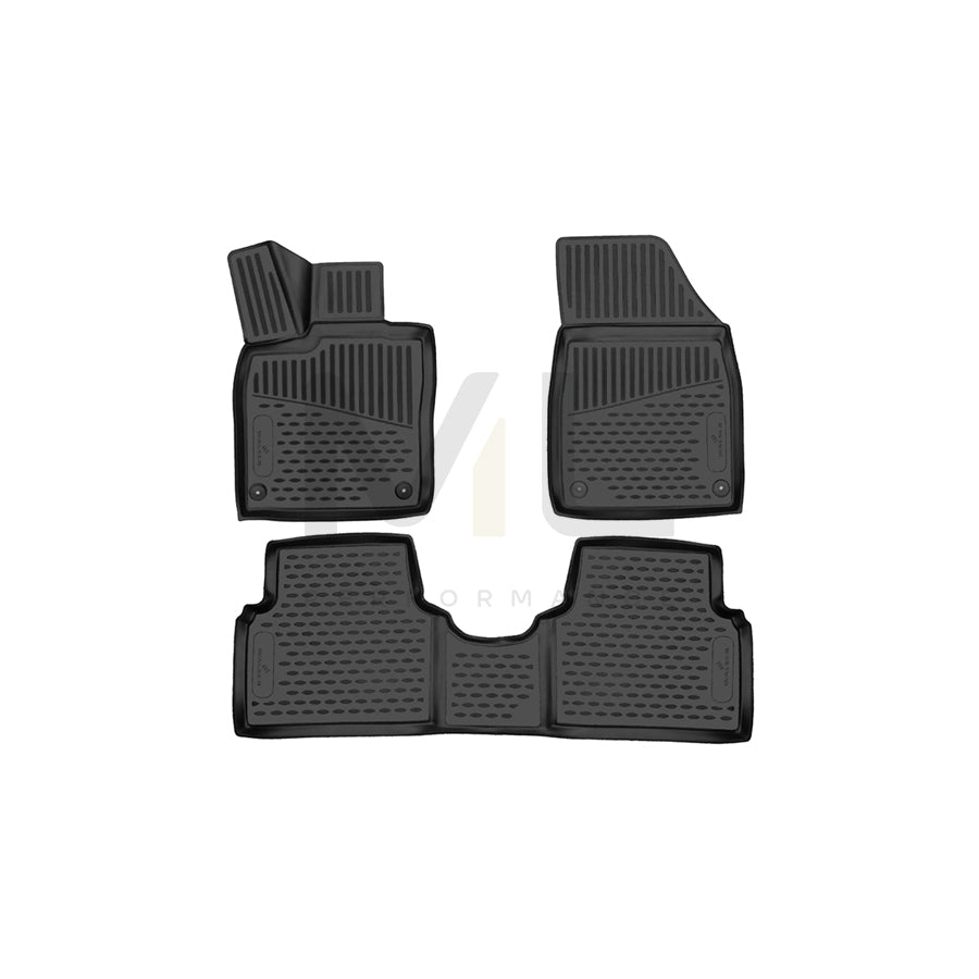 WALSER Tailored, XTR 75188 Floor mat set Elastomer, Front and Rear, Black | ML Performance Car Parts