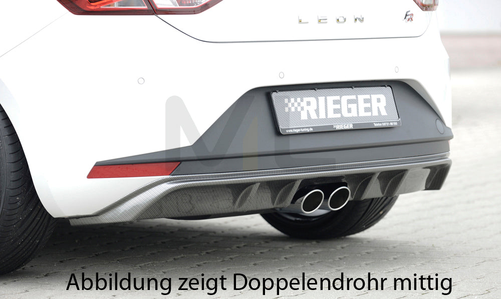 Rieger 00099184 SEAT 5F Leon FR Rear Diffuser 1 | ML Performance EU Car Parts