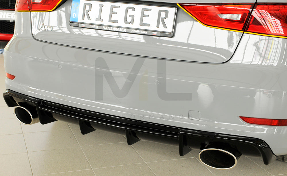 Rieger 00088159 Audi 8V Rear Diffuser (A3 & S3) 4 | ML Performance EU Car Parts