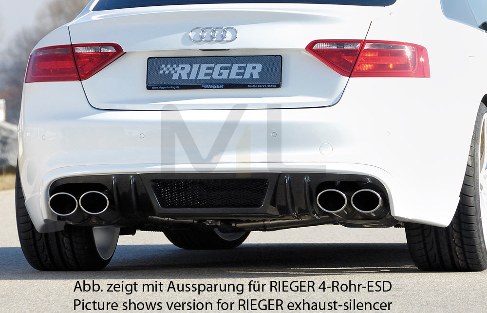 Rieger 00099065 Audi B8 B81 A5 Rear Diffuser 1 | ML Performance EU Car Parts