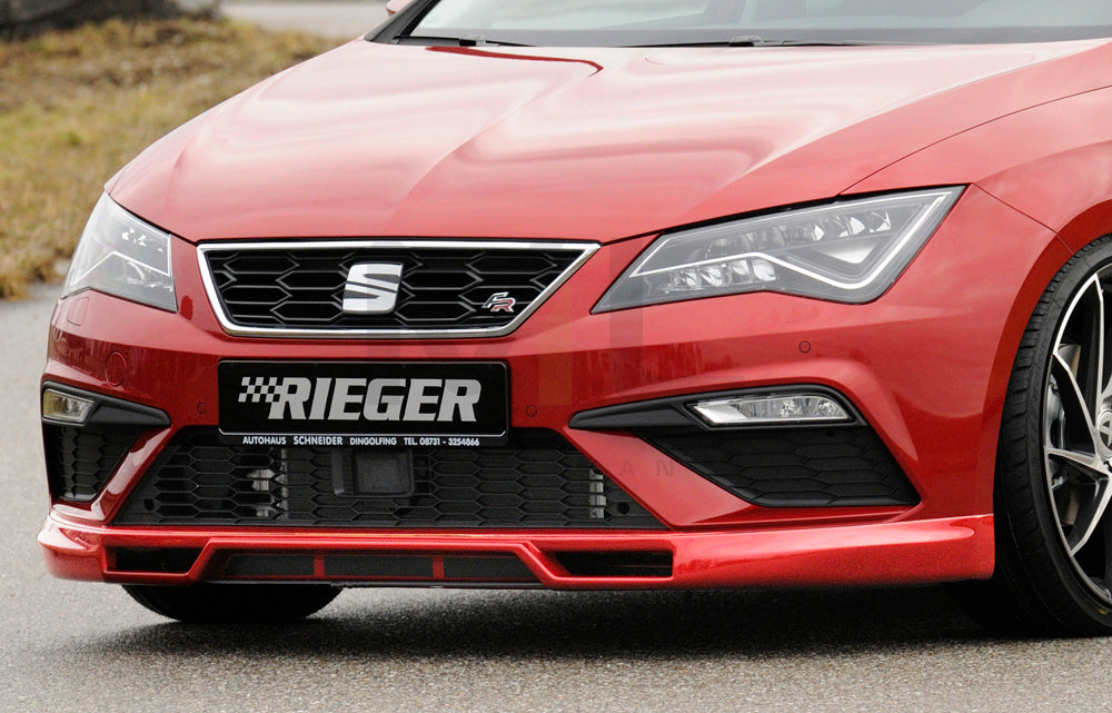 Rieger 00027031 SEAT 5F Front Splitter (Leon FR & Leon Cupra) 5 | ML Performance EU Car Parts