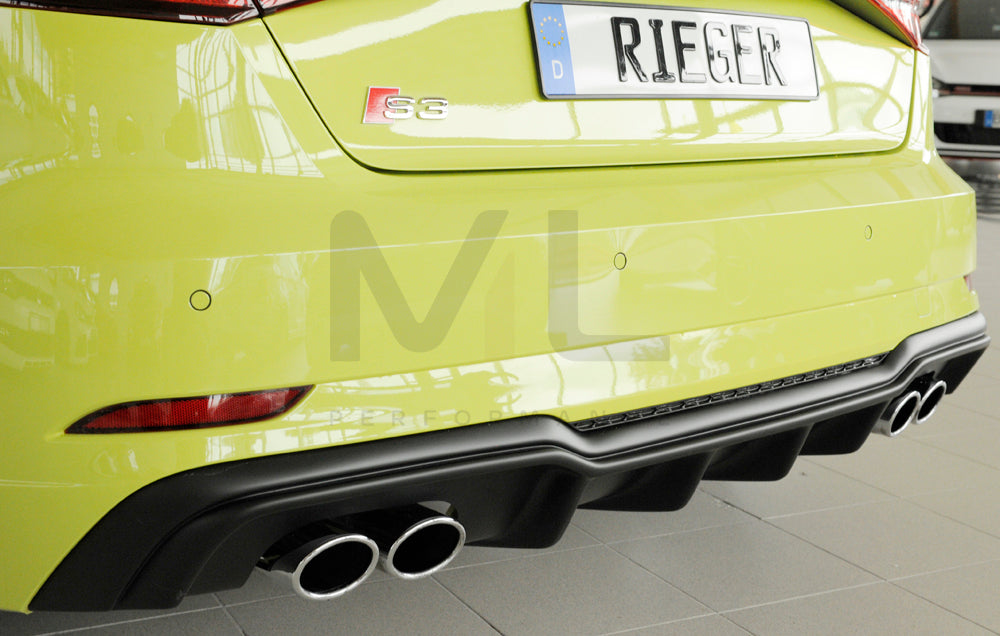 Rieger 00056821 Audi 8V S3 Rear Diffuser 8 | ML Performance EU Car Parts