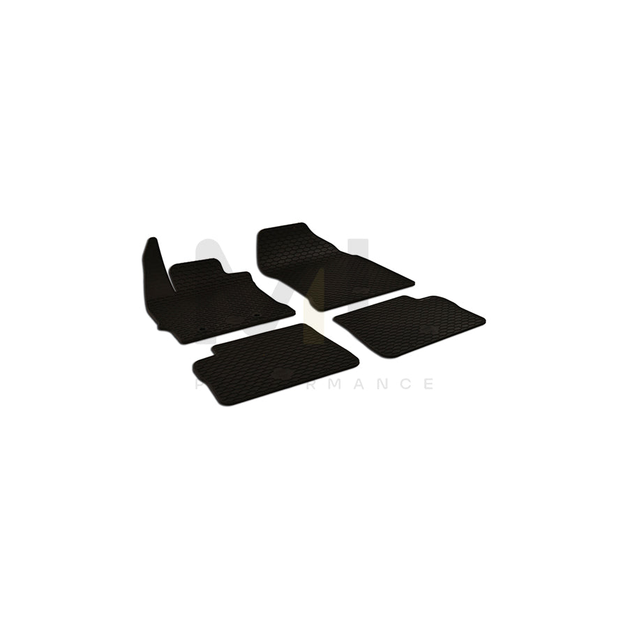 WALSER 50799 Floor mat set Elastomer, Front and Rear, Quantity: 4, Black | ML Performance Car Parts