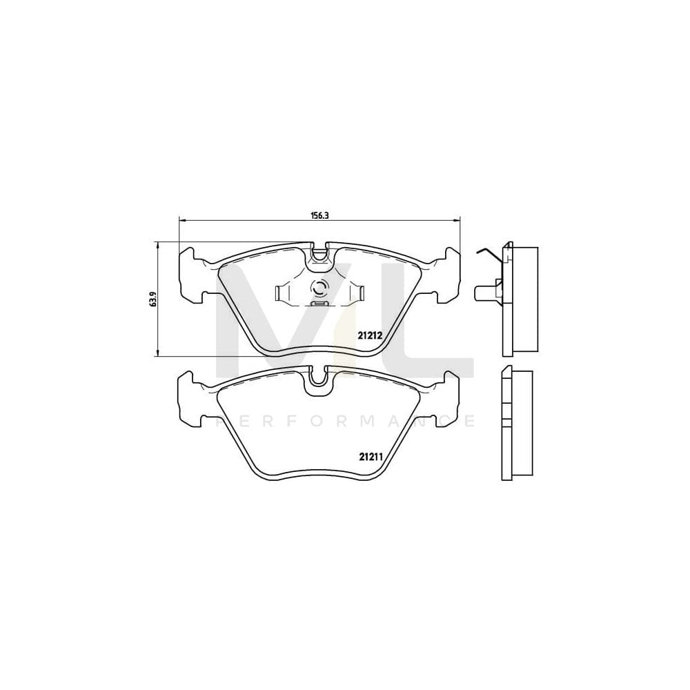 Brembo P 61 049 Brake Pad Set Prepared For Wear Indicator | ML Performance Car Parts