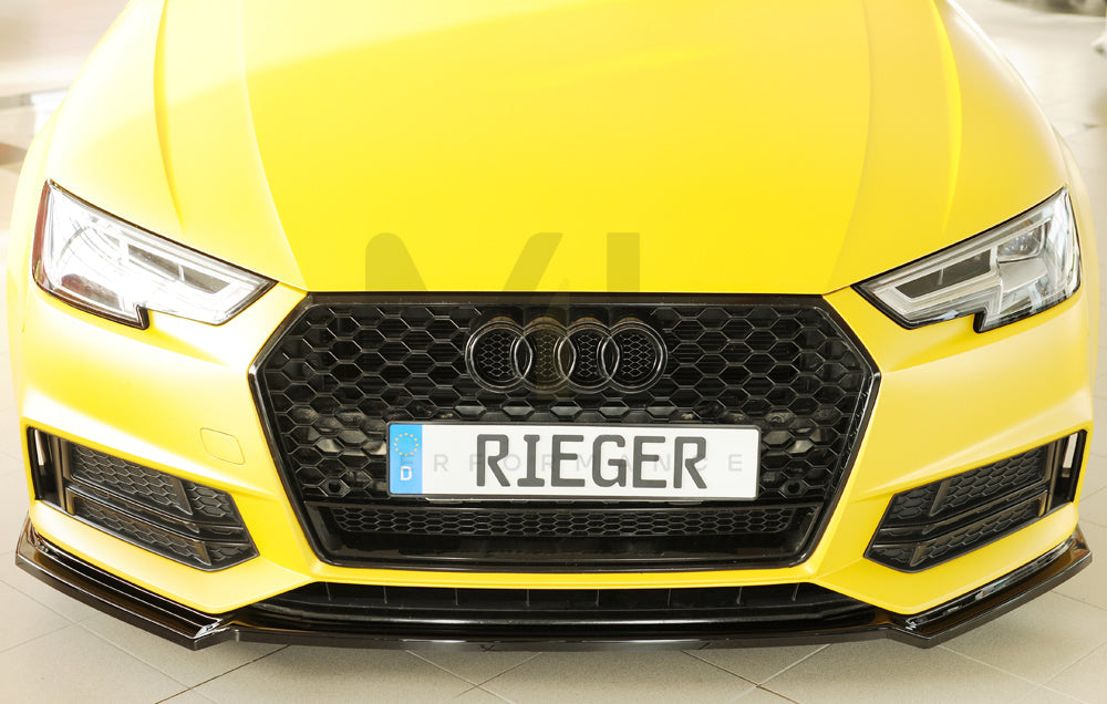 Rieger 00088226 Audi B9 F4 Front Splitter (A4 & S4) 5 | ML Performance EU Car Parts