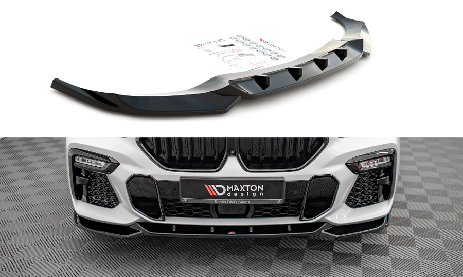 Maxton Design BM-X6-06-MPACK-FD1T Front Splitter V.1 BMW X6 M-Pack G06 | ML Performance UK Car Parts