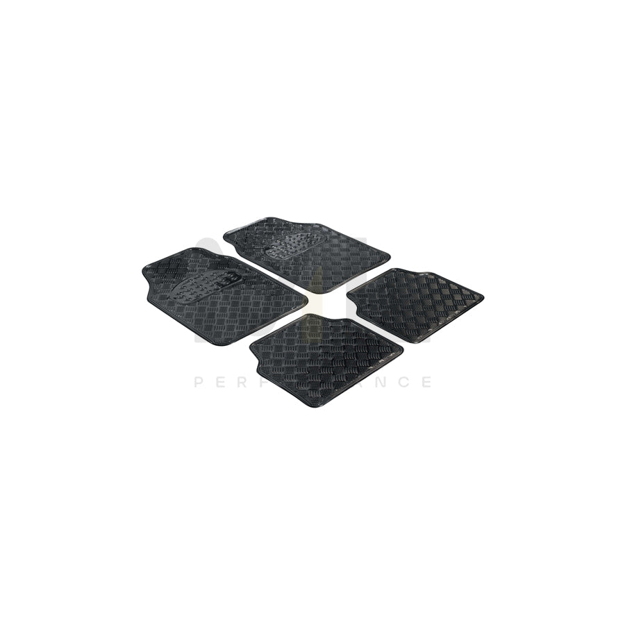 WALSER Universal fit, Metallic 28031 Floor mat set Elastomer, Front and Rear, Quantity: 4, Chrome | ML Performance Car Parts