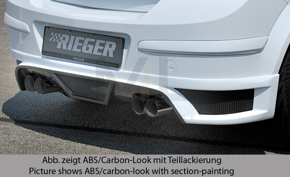 Rieger 00099325 Opel Astra H Rear Diffuser 1 | ML Performance EU Car Parts