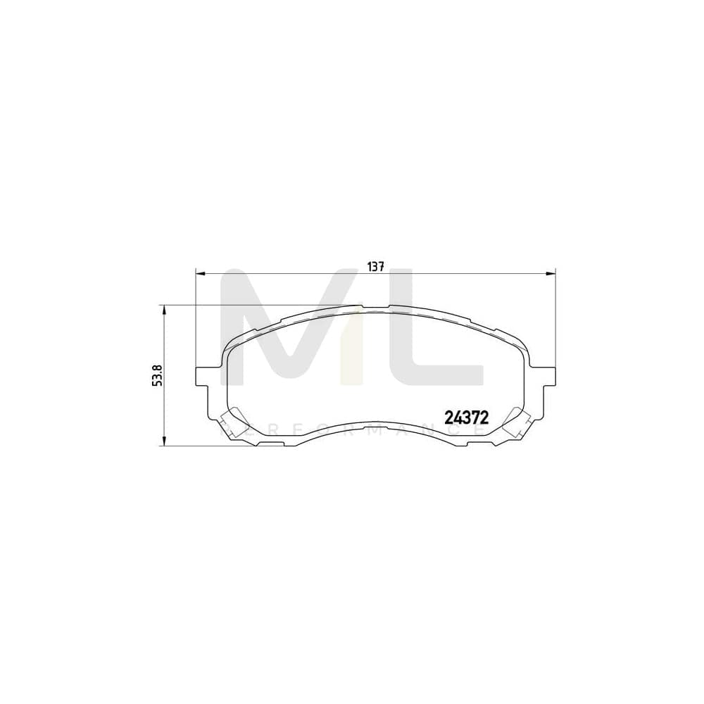 Brembo P 78 015 Brake Pad Set For Subaru Impreza With Acoustic Wear Warning | ML Performance Car Parts