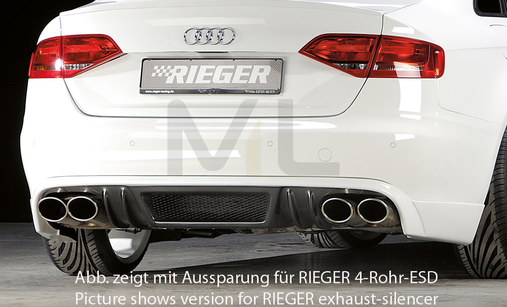 Rieger 00099071 Audi B8 B81 A4 Rear Diffuser 1 | ML Performance EU Car Parts