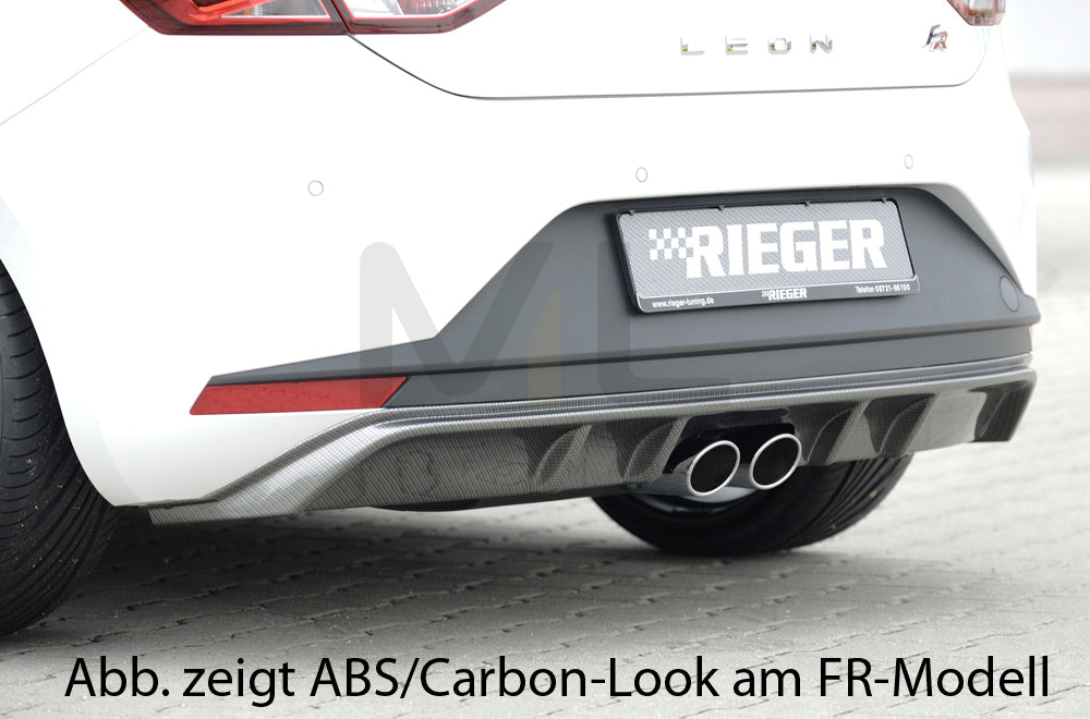 Rieger 00027019 SEAT 5F Leon Rear Diffuser 1 | ML Performance EU Car Parts