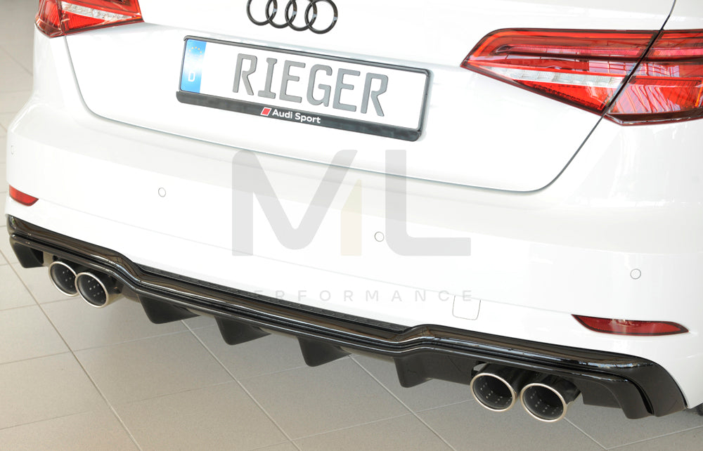 Rieger 00088182 Audi 8V A3 Rear Diffuser 5 | ML Performance EU Car Parts