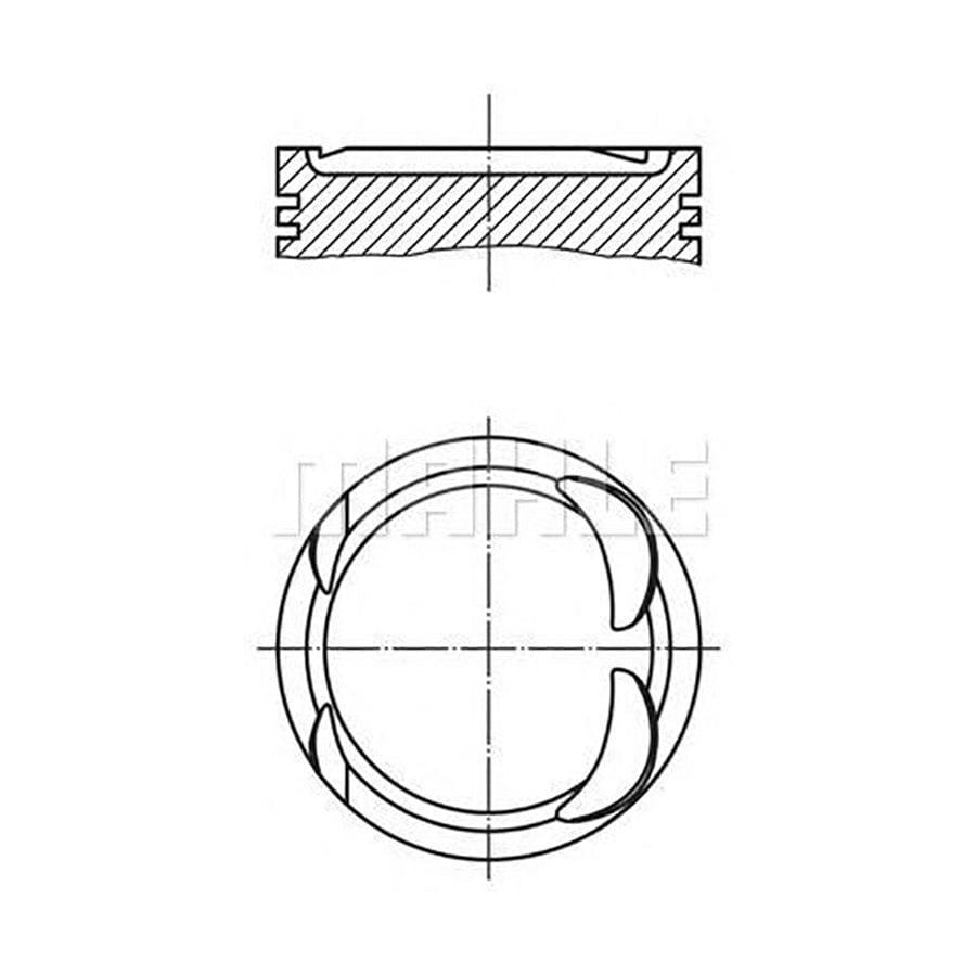 MAHLE ORIGINAL 676 05 00 Piston 75,5 mm, with piston rings | ML Performance Car Parts